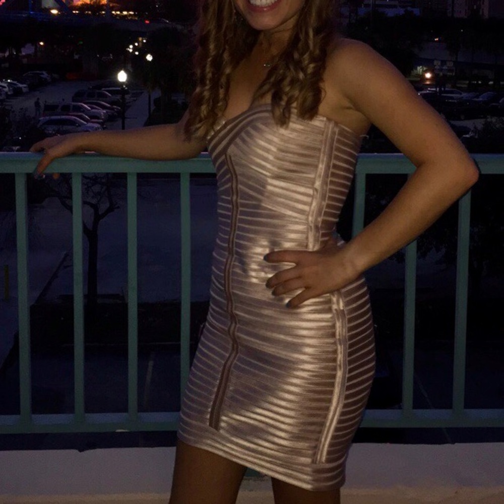 BCBG Gold Dress
